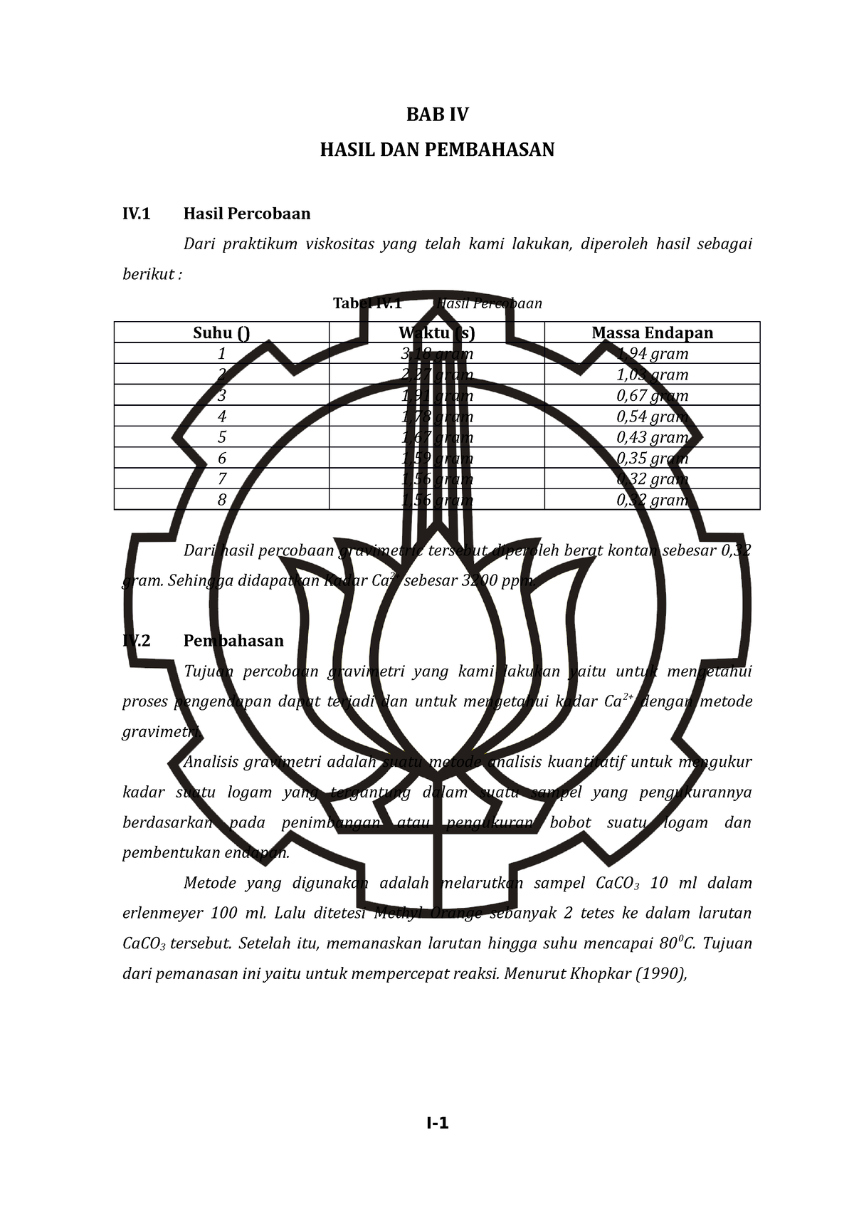 Laporan Praktikum Bab 4 Viskositas - BAB IV HASIL DAN PEMBAHASAN IV ...