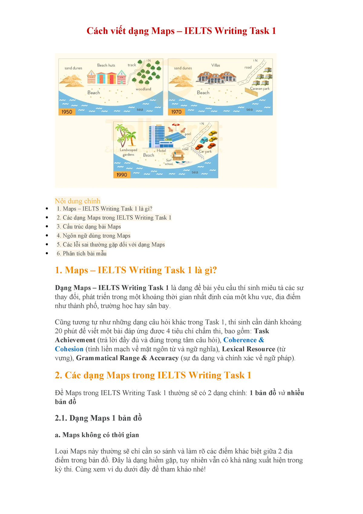 Cách Viết Dạng Maps Ielts Writing Task 1 Cách Viết Dạng Maps