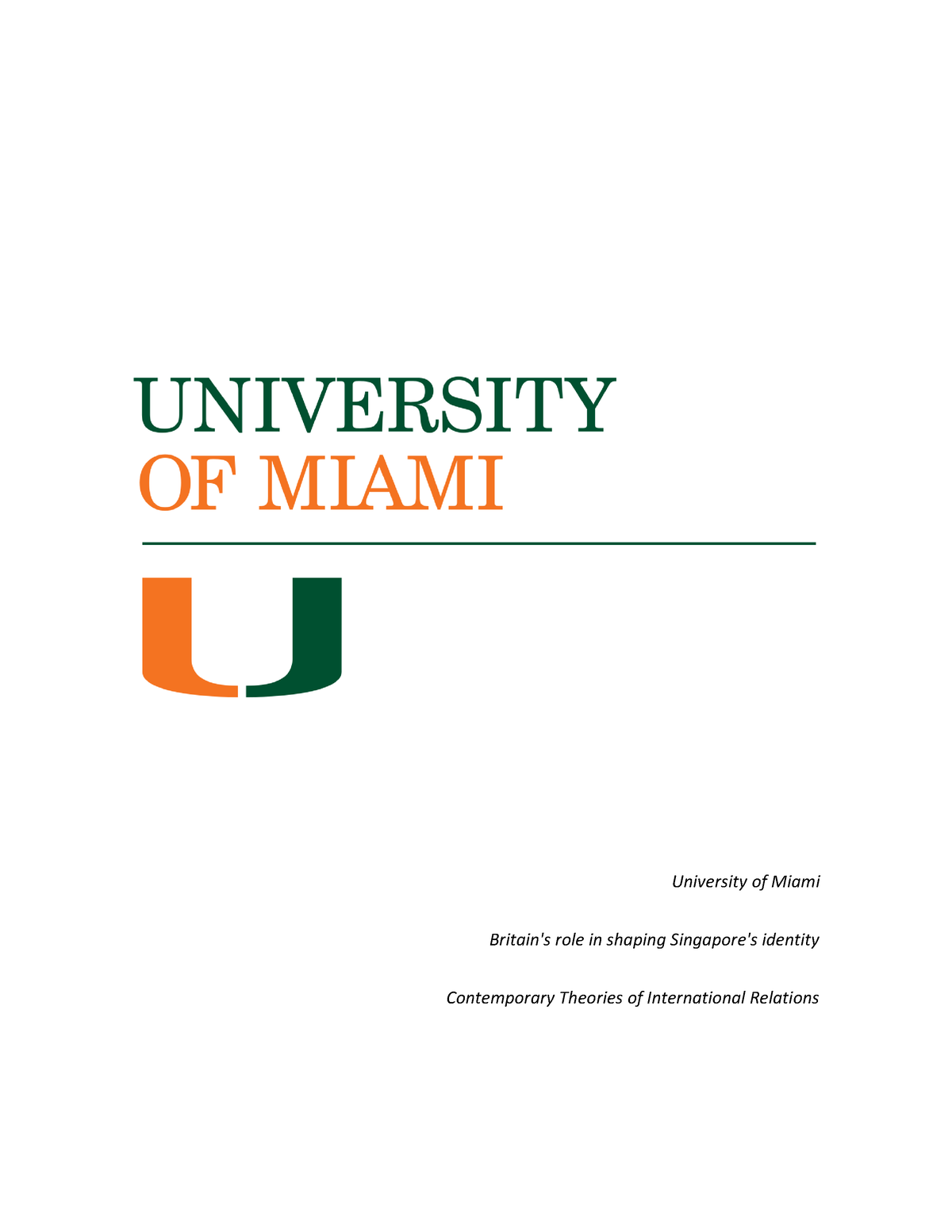 university of miami essay samples