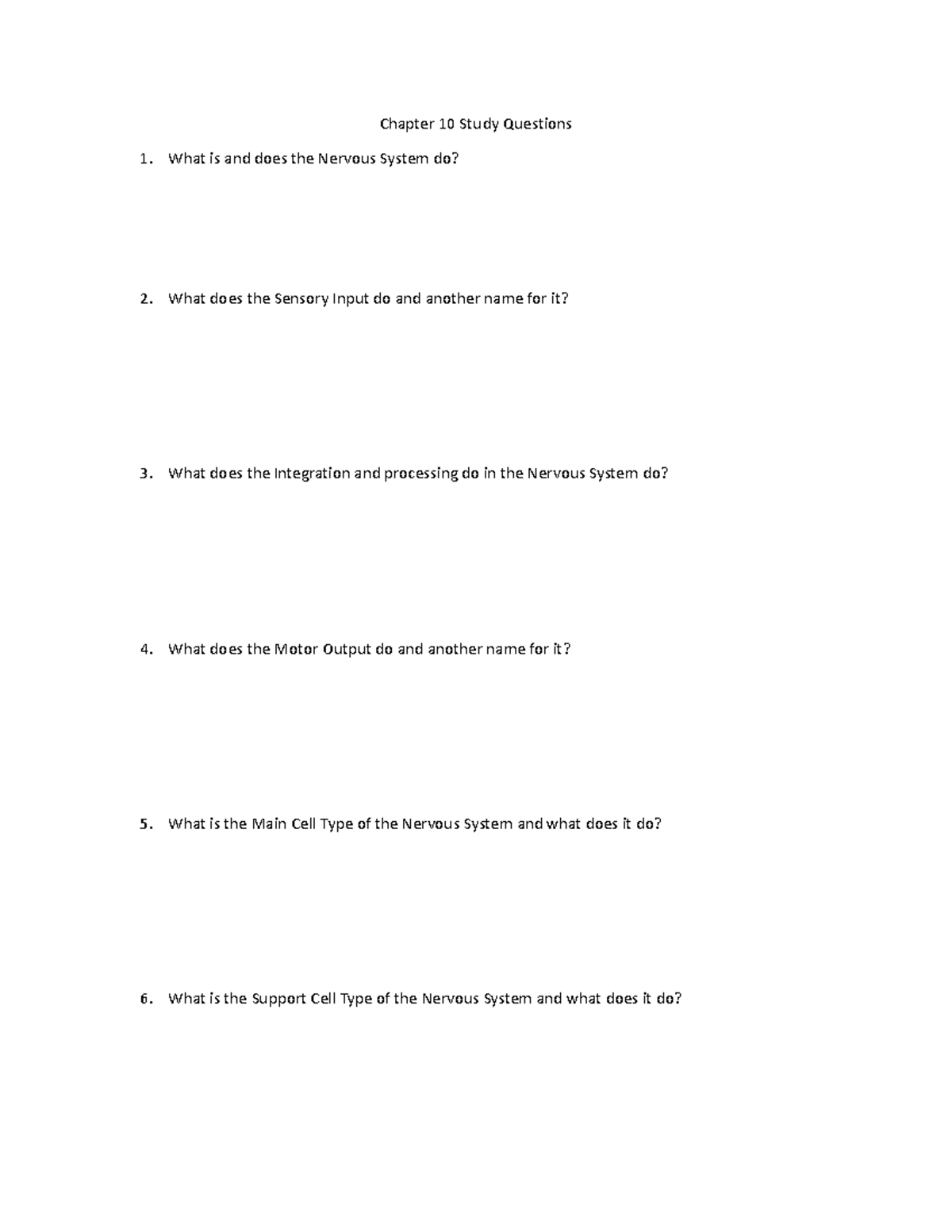 Chapter 10 Study Questions - Chapter 10 Study Questions What is and ...