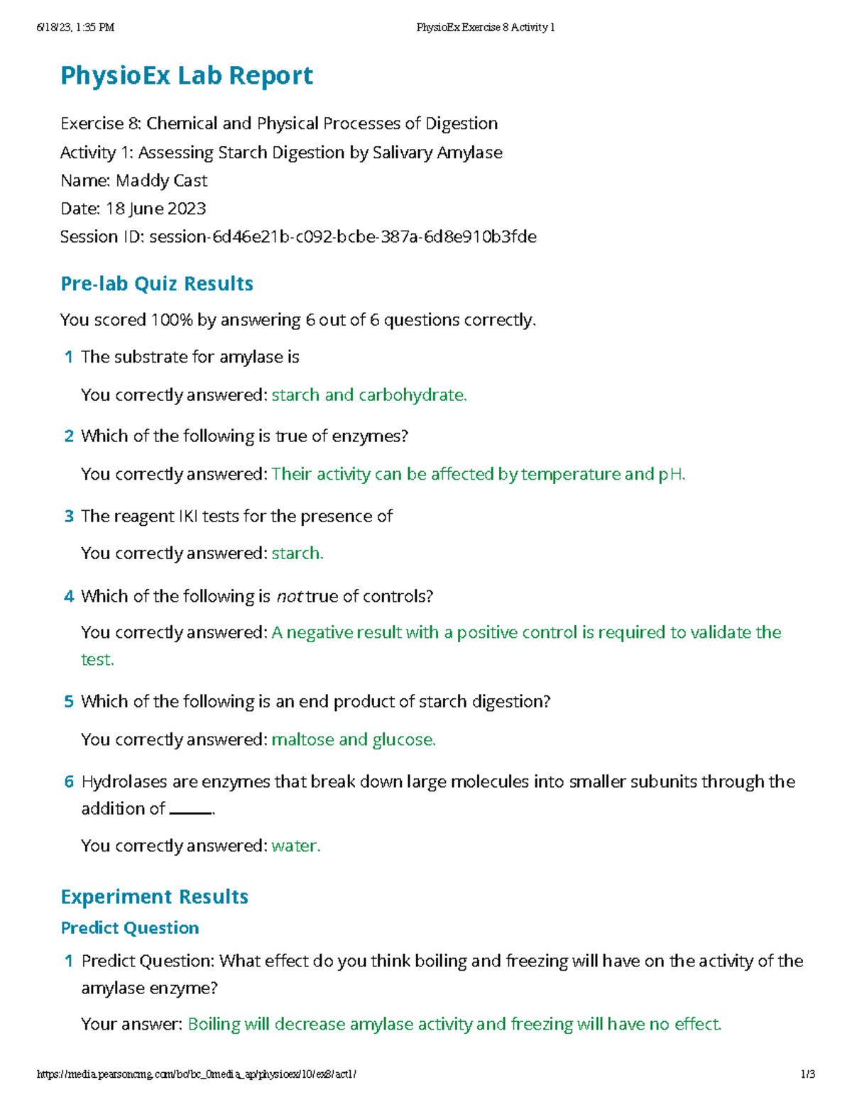 Physio Ex Exercise 8 Activity 1 - Pearsoncmg/bc/bc_0media_ap/physioex ...