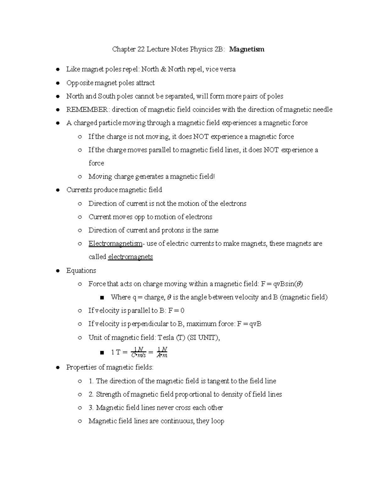 Chapter 22 lecture notes - Chapter 22 Lecture Notes Physics 2B ...