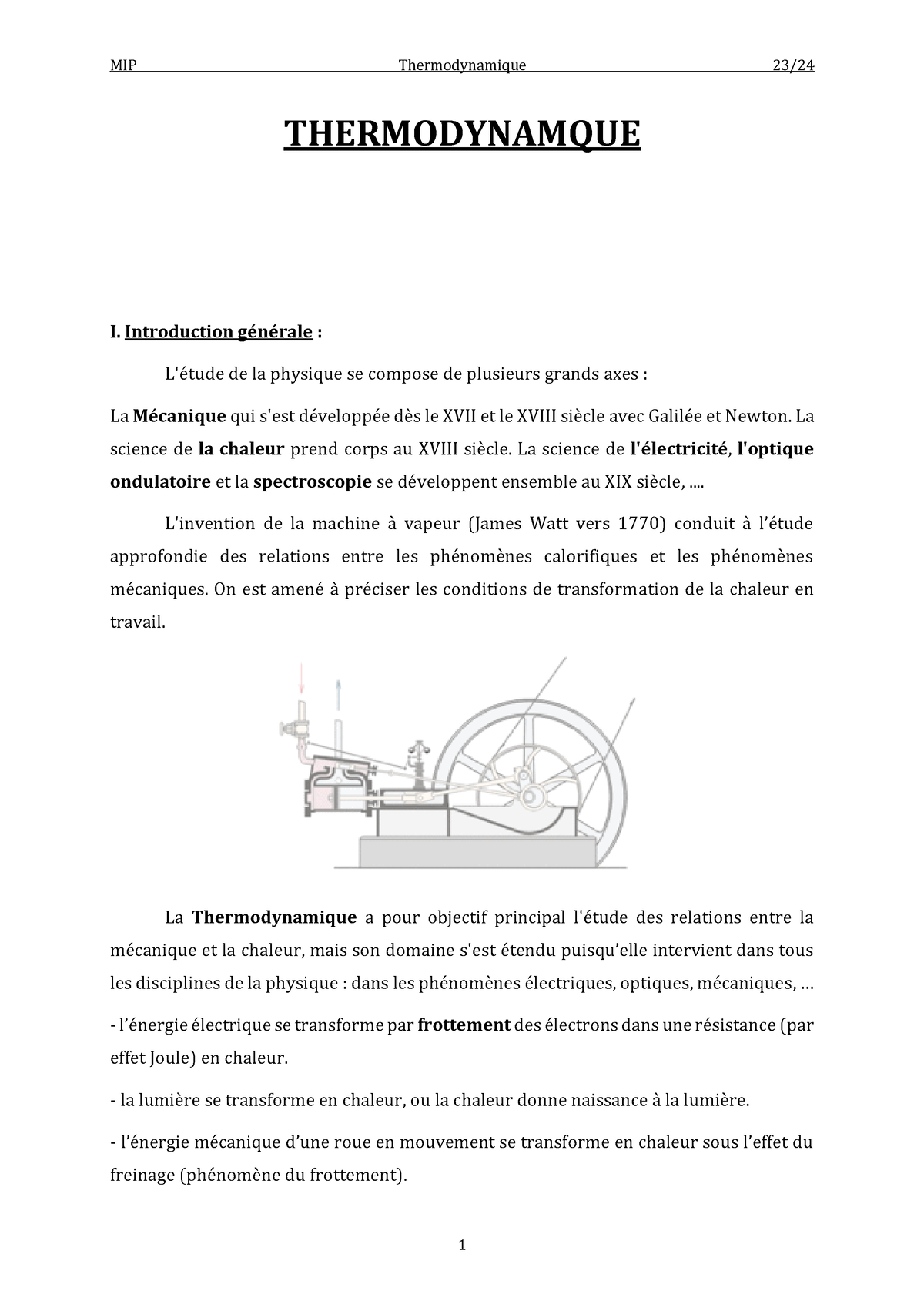 1696444760729 Cours Thermodynamique 23 - THERMODYNAMQUE I. Introduction ...