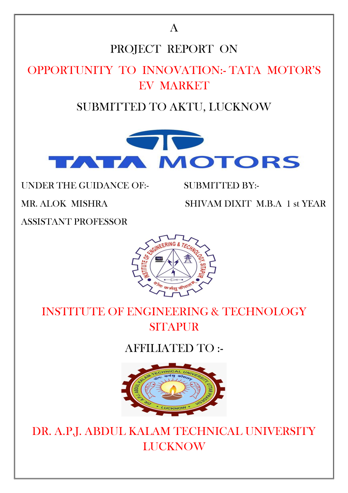 tata motors research report pdf