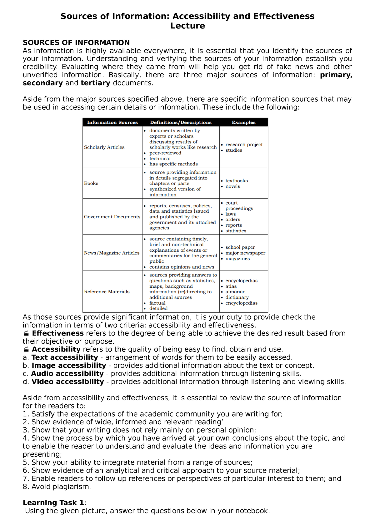 write 5 sentence essay about accessibility and effectiveness