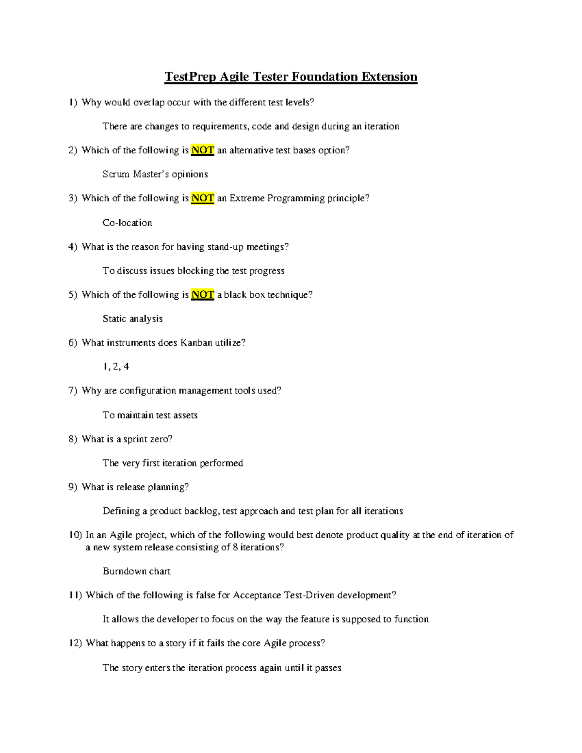 Skillsoft Agile Tester Foundation Extension Test Prep TestPrep Agile