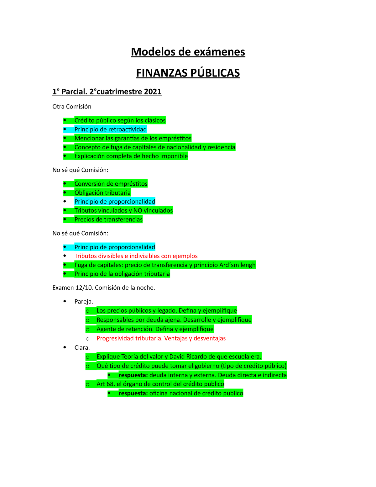 Modelos De Examenes Finanzas Publicas - Modelos De Exámenes FINANZAS ...