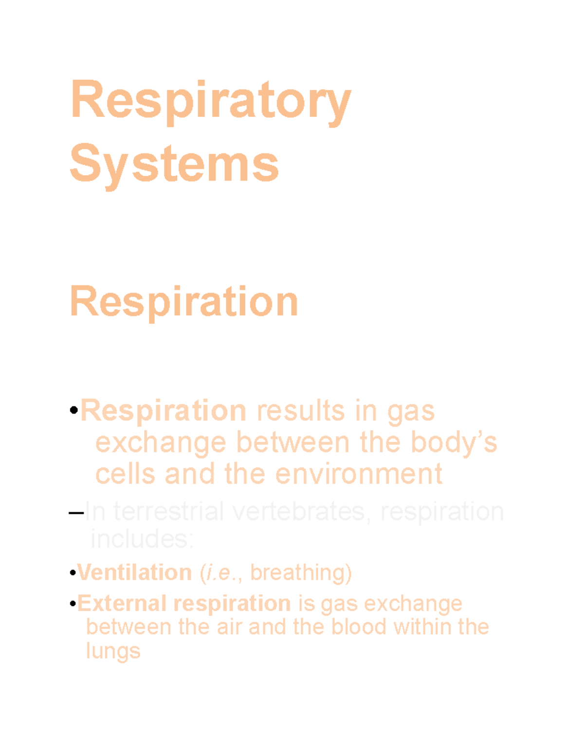 Document 18 - BIOL lec notes respiratory - Respiratory Systems ...
