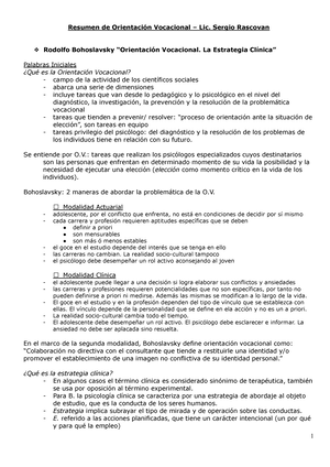 Orientacion Vocacional - ORIENTACION VOCACIONAL Una Perspectiva Crítica ...