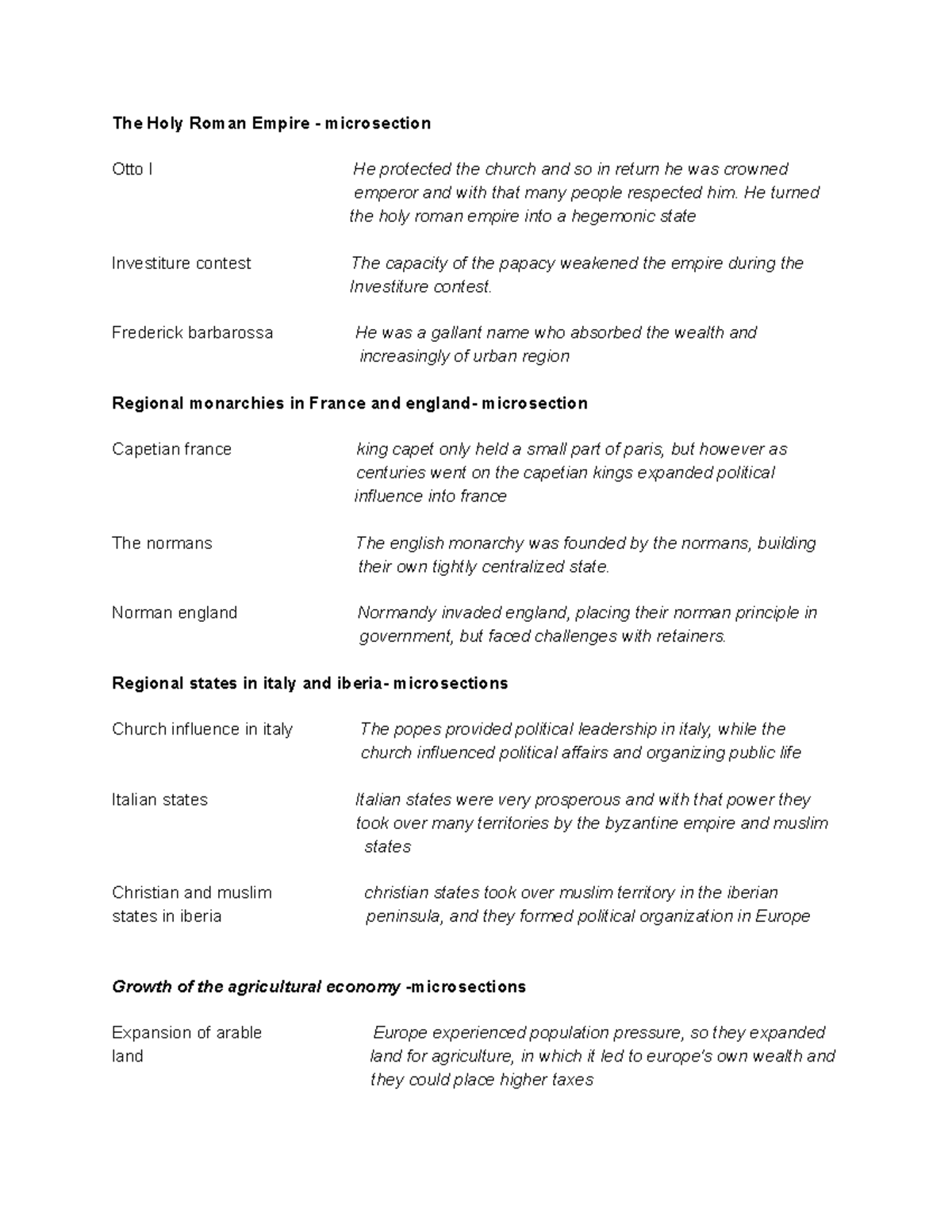 Ch 20 Microsections Ap World The Holy Roman Empire microsection