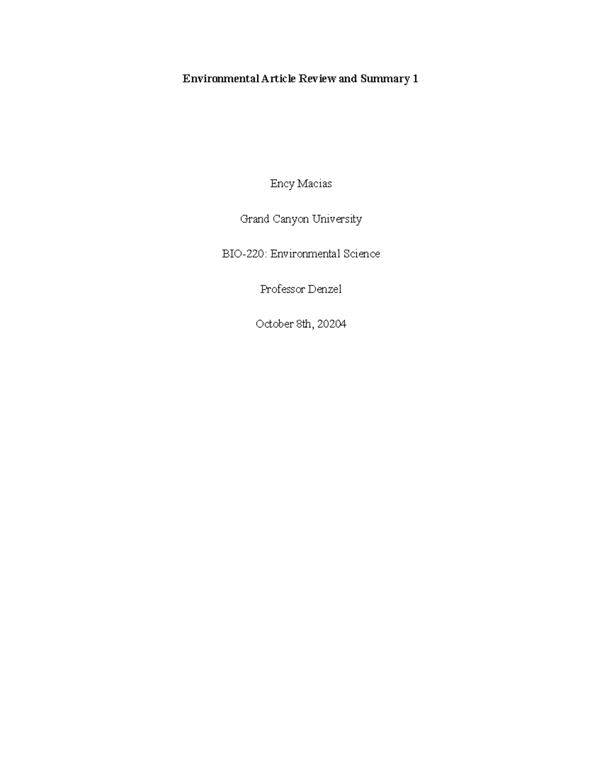Environmental Article Review and Summary 1 - It is utilized for plants ...
