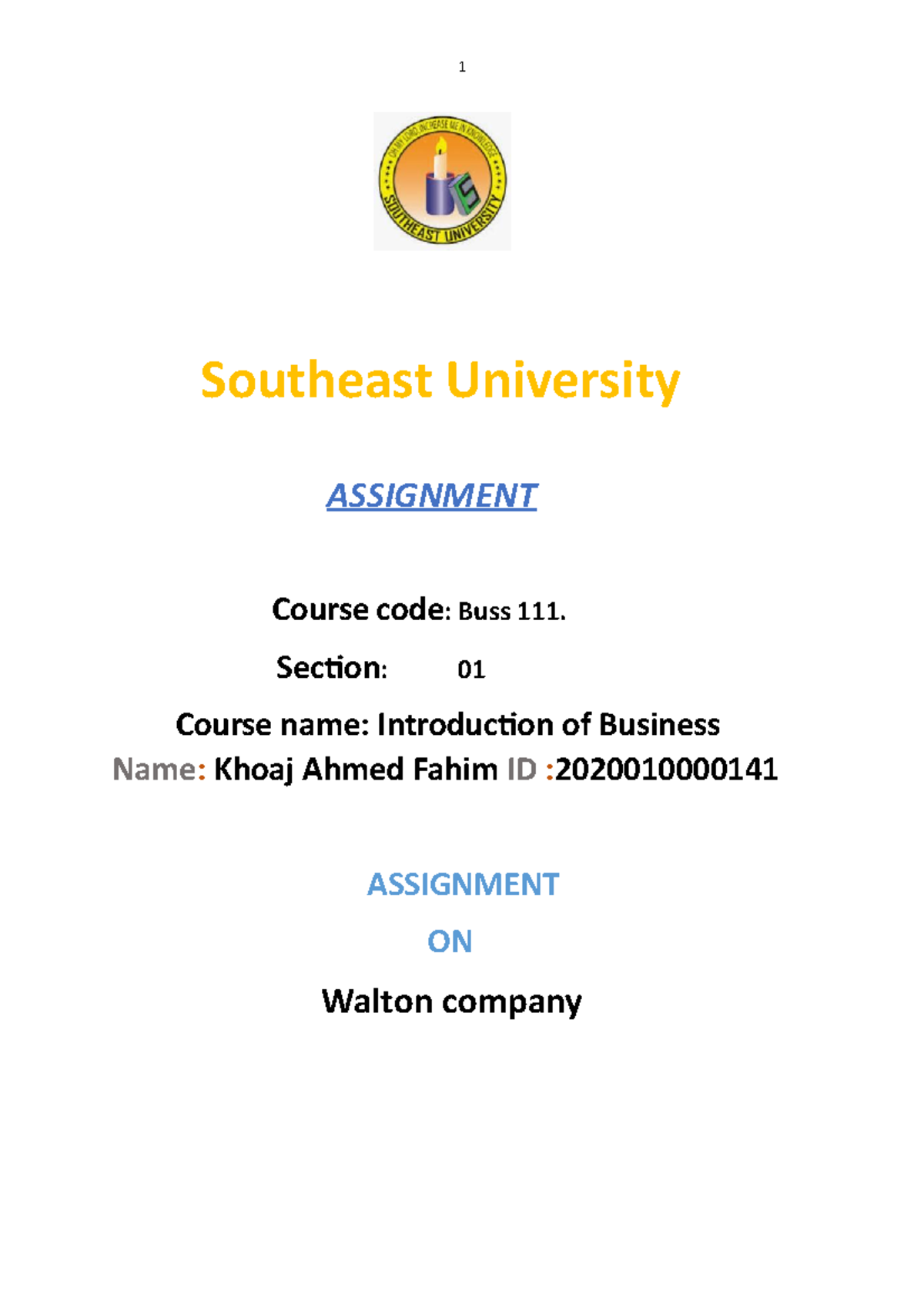 Bus final 2 - Lecture notes 2 - Southeast University ASSIGNMENT Course ...