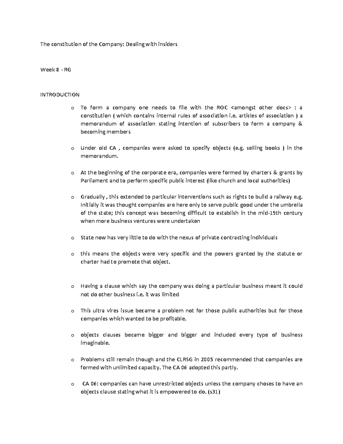 6. Constitution of CompanyArticle of Association The constitution of