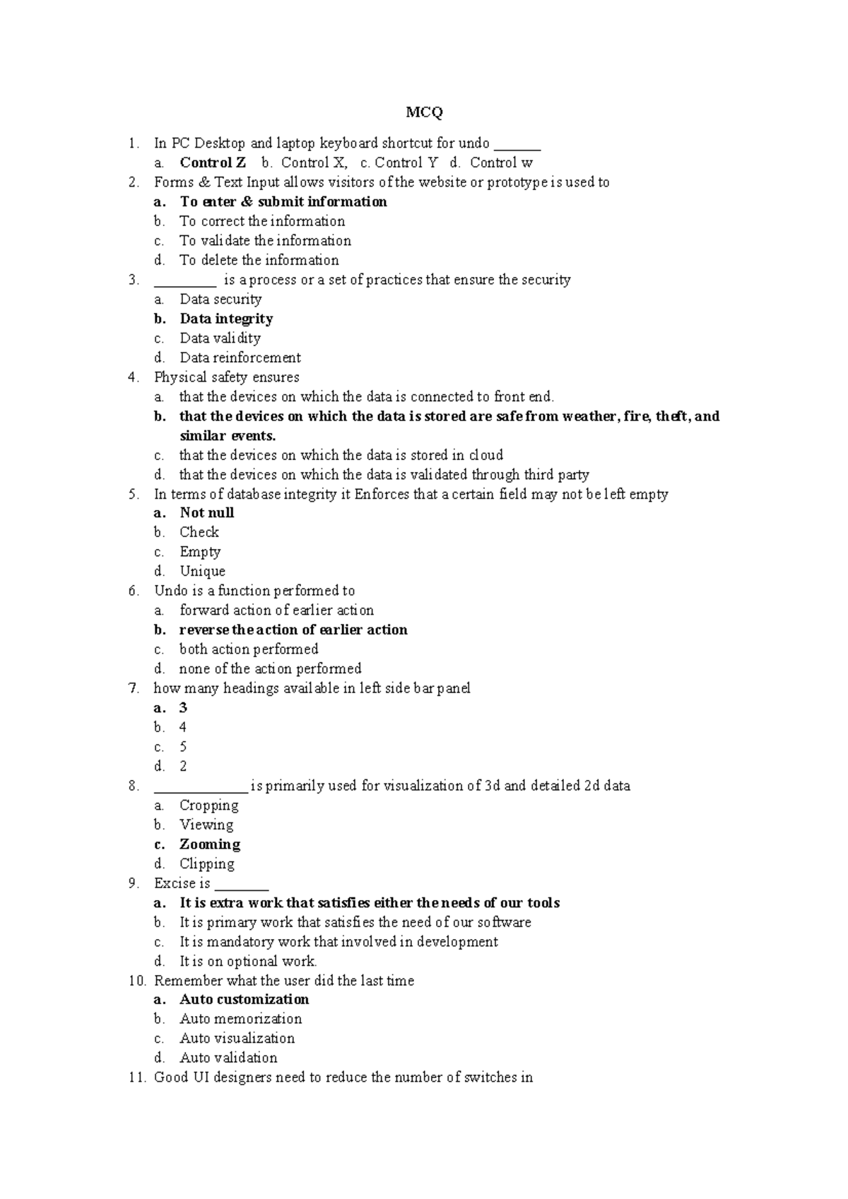 Unit 4 - MCQ based QUESTIONS - MCQ 1. In PC Desktop and laptop keyboard ...