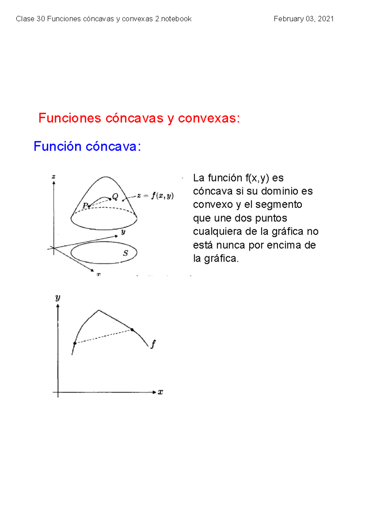 Clase 30 Funciones Cóncavas Y Convexas El Hessiano Para Funciones De N ...