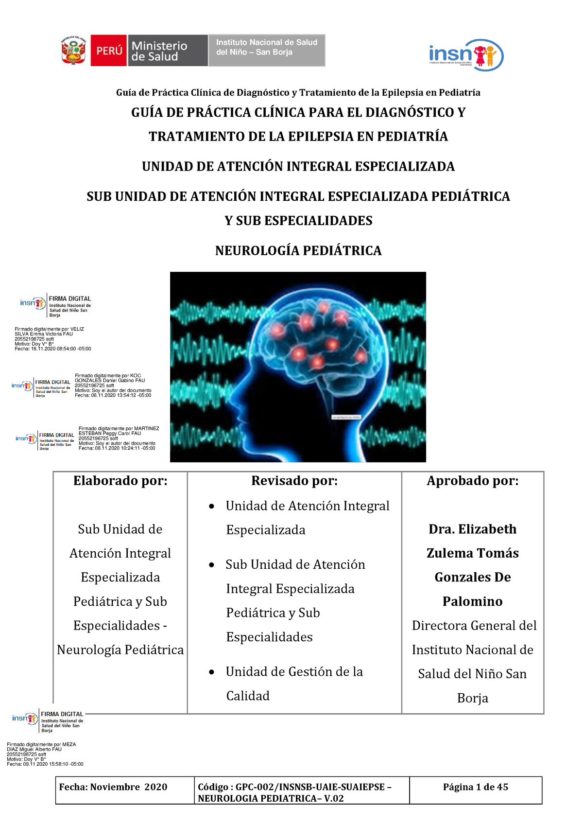 RD N° 000234-2020-DG- Insnsb Epilepsia EN Pediatria V02 - GuÌa De Pr ...