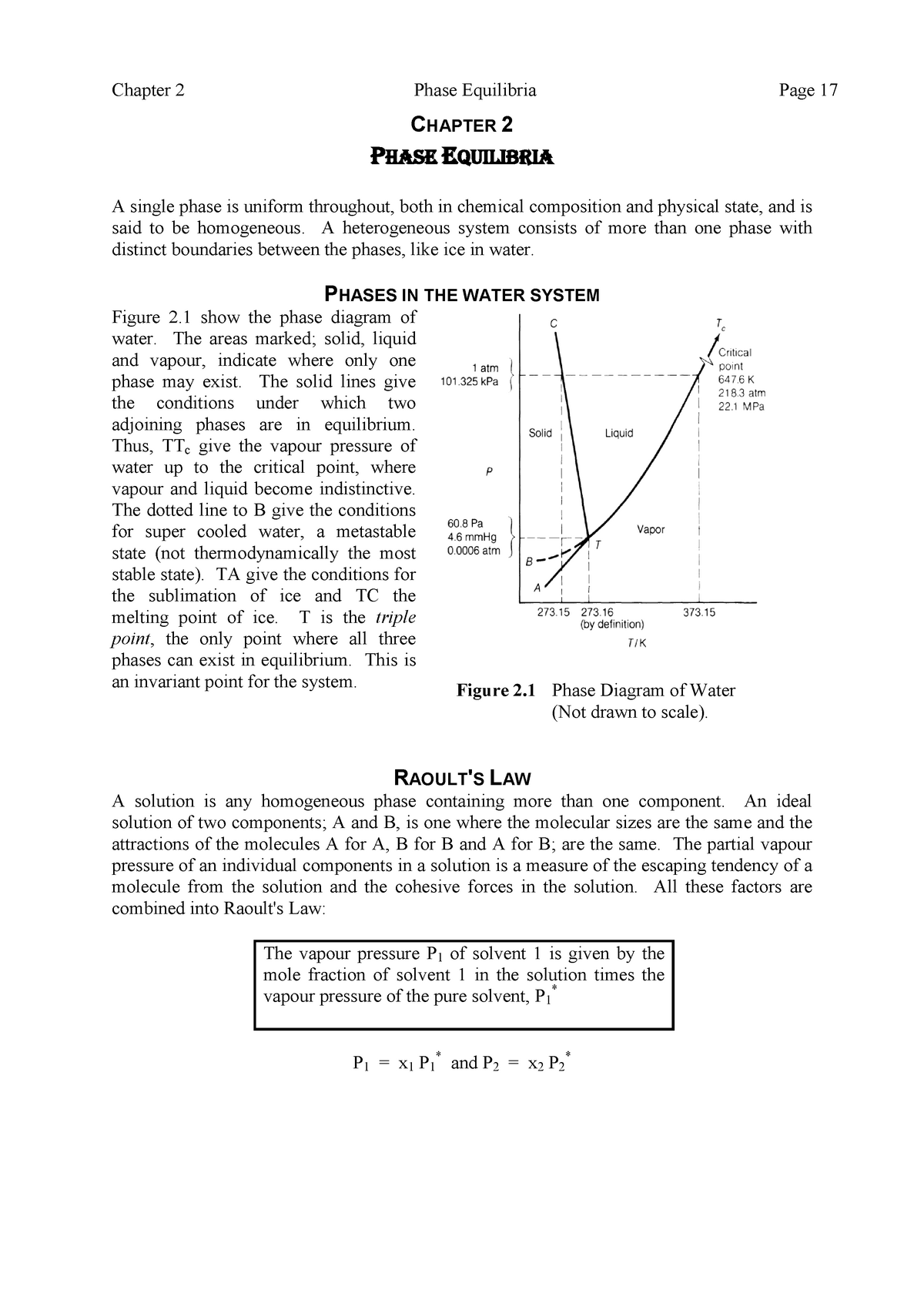 Chapter 2 Phase Equilibria - Chapter 2 Phase Equilibria Page 17 CHAPTER ...