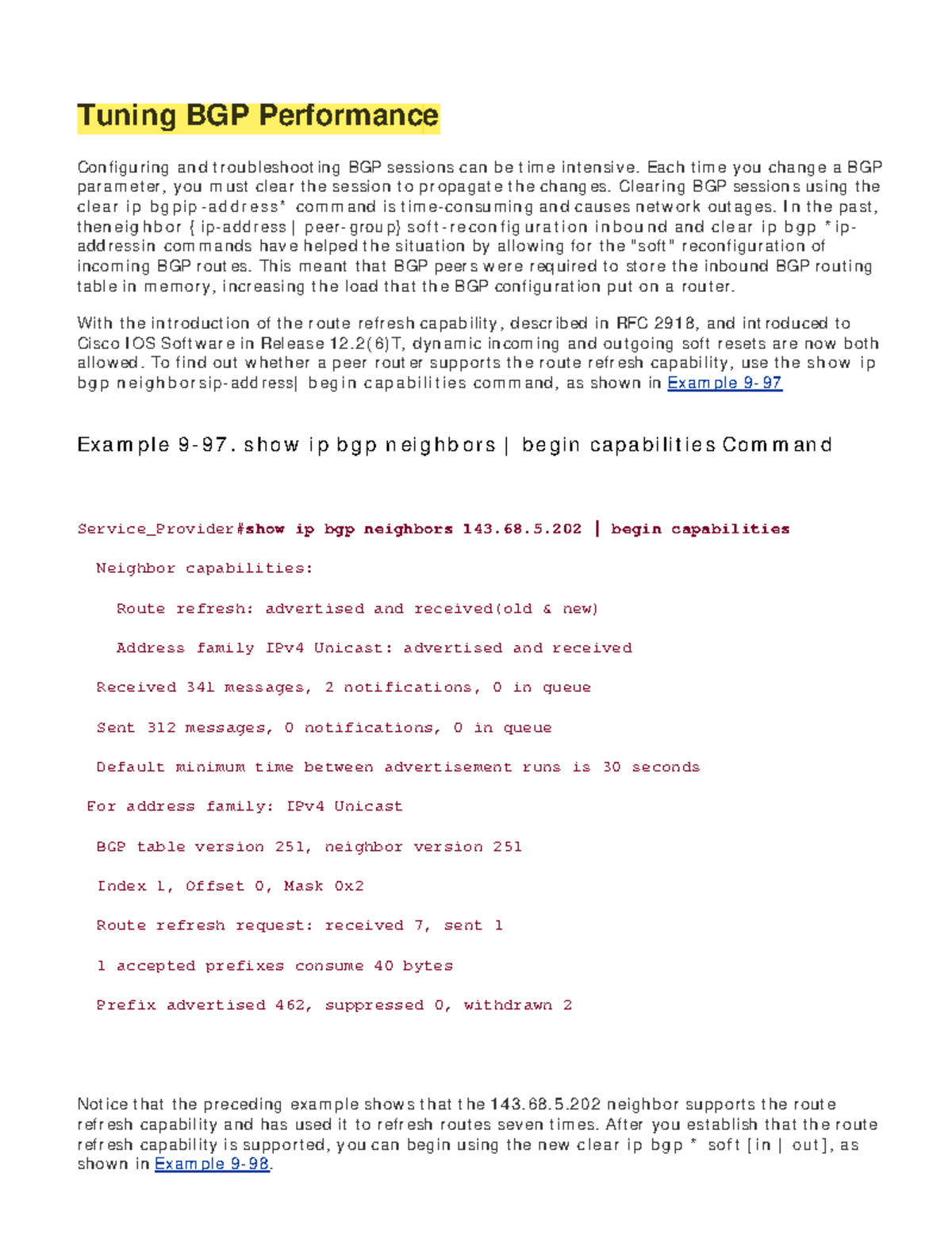 Chapter 9 Advanced BGP Configuration 8 - Table of Content s I ndex Exam ...