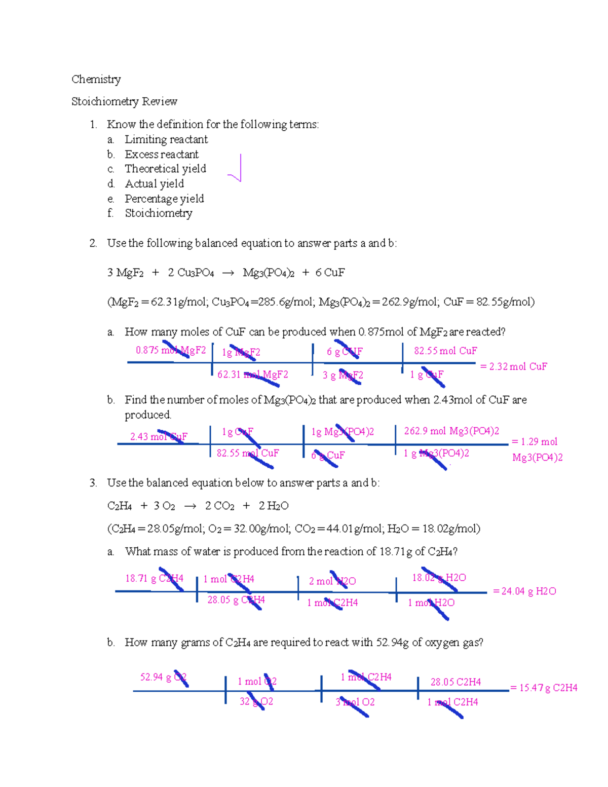 Kami Export Student Elissa Khayat Stoich Review Chemistry