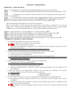 Cost Acctg Chapter-7 - CHAPTER 7 Multiple Choice Questions ...