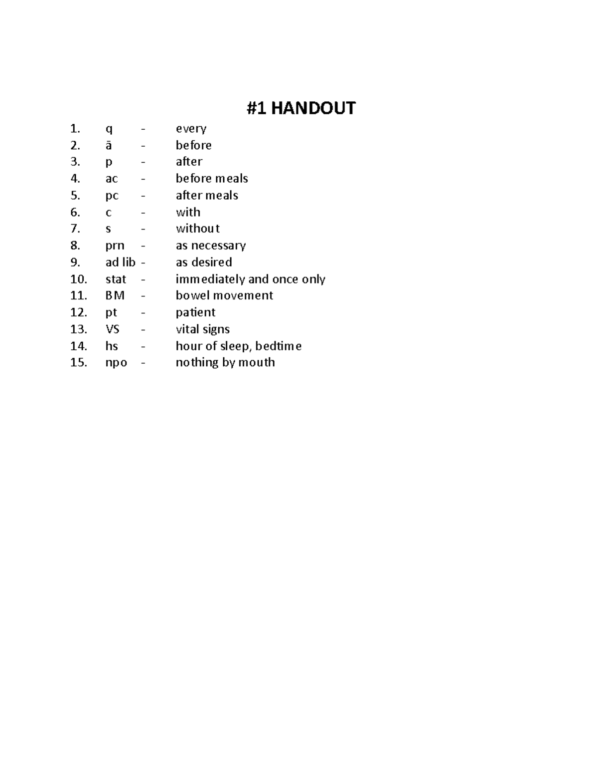 Medical Abreviations For You Q Every Before P After Ac   Thumb 1200 1553 