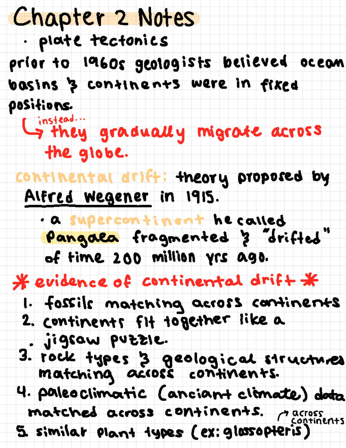 Ch 2. Plate Tectonics Notes Chapter 2 Notes . plate tectonics prior to 1960s