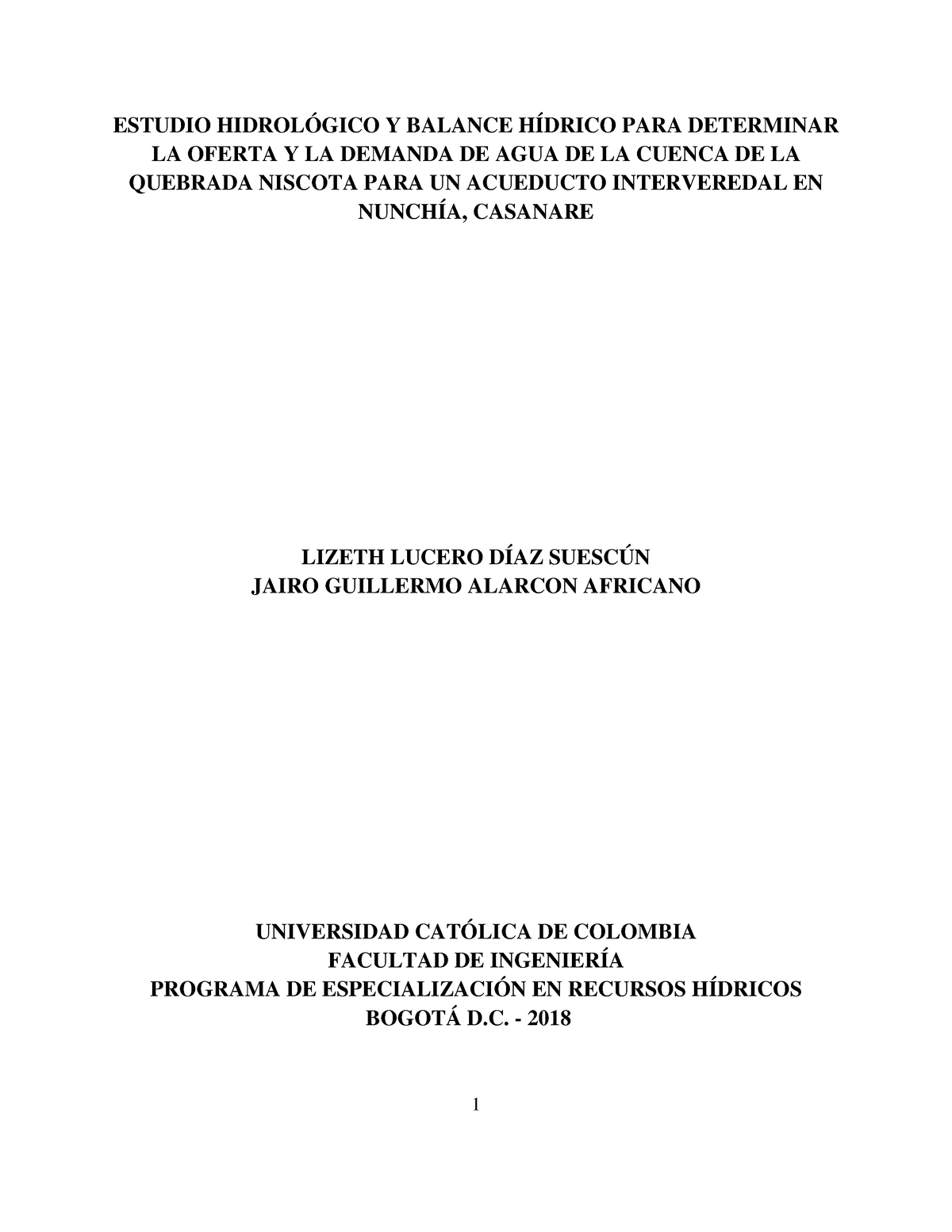 Proyecto Final - Ok Nada Más - ESTUDIO HIDROLÓGICO Y BALANCE HÍDRICO ...