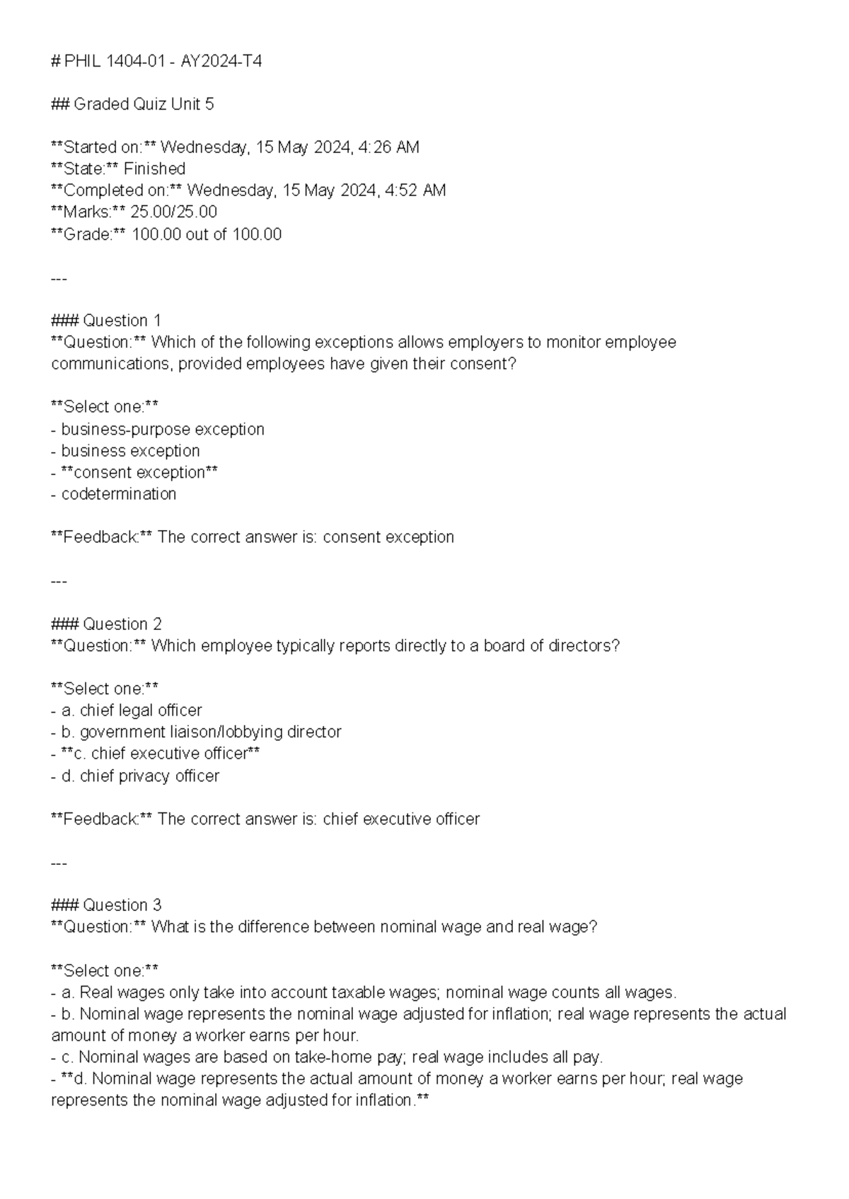 PHIL 1404 Graded Quiz Unit 5 - # PHIL 1404-01 - AY2024-T Graded Quiz ...