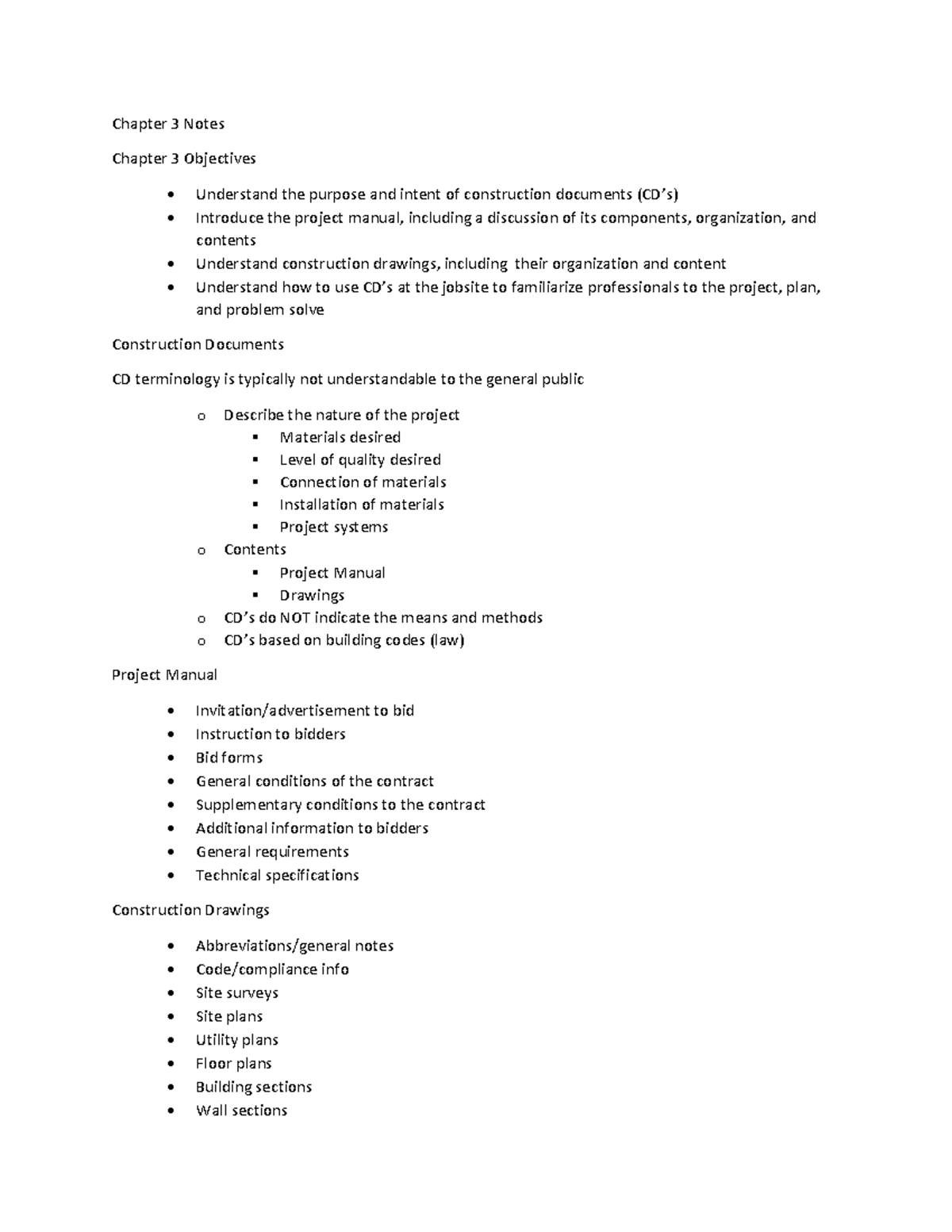 Chapter 3 Notes - Chapter 3 Notes Chapter 3 Objectives ...