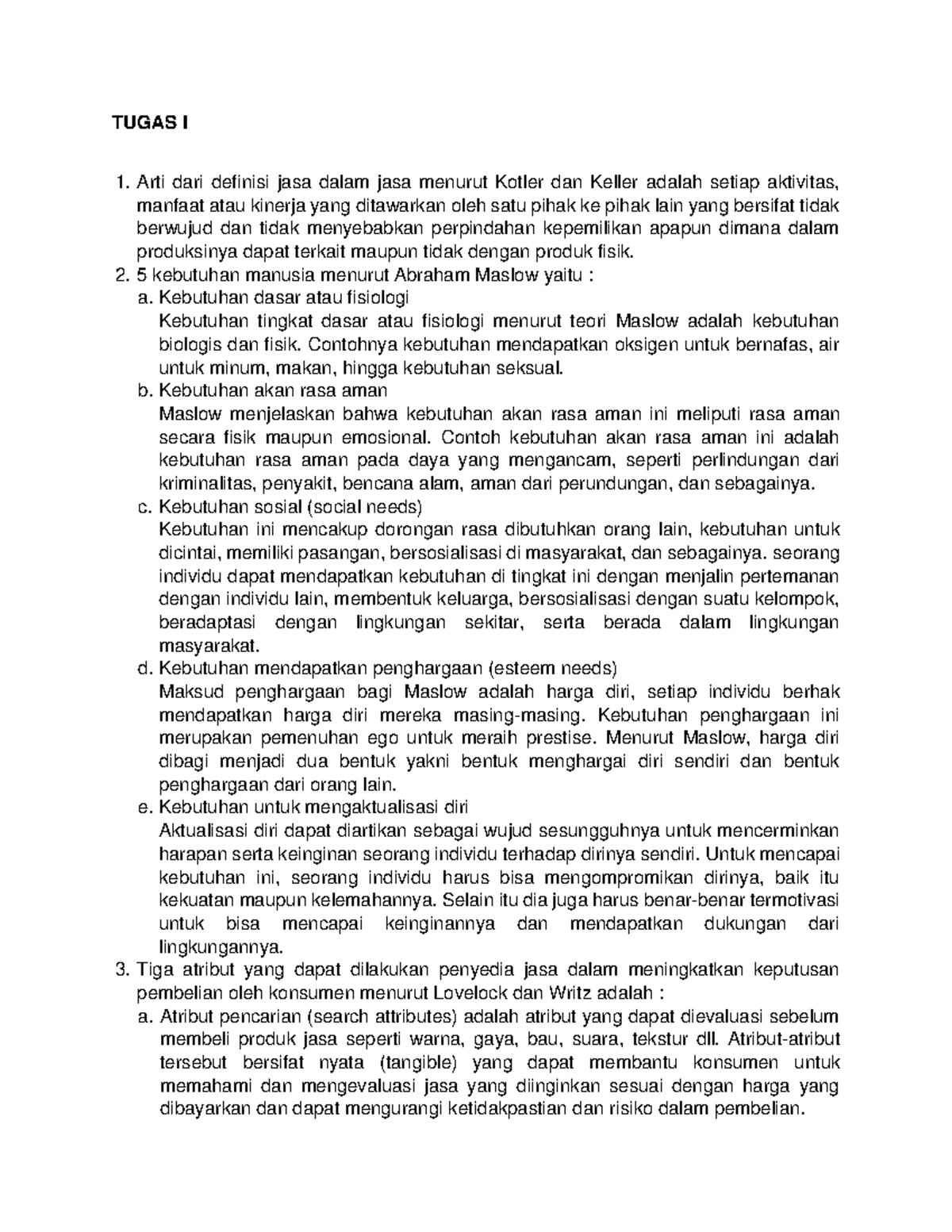 Tugas 1 EKMA 4568 - Arti Dari Definisi Jasa Dalam Jasa Menurut Kotler ...