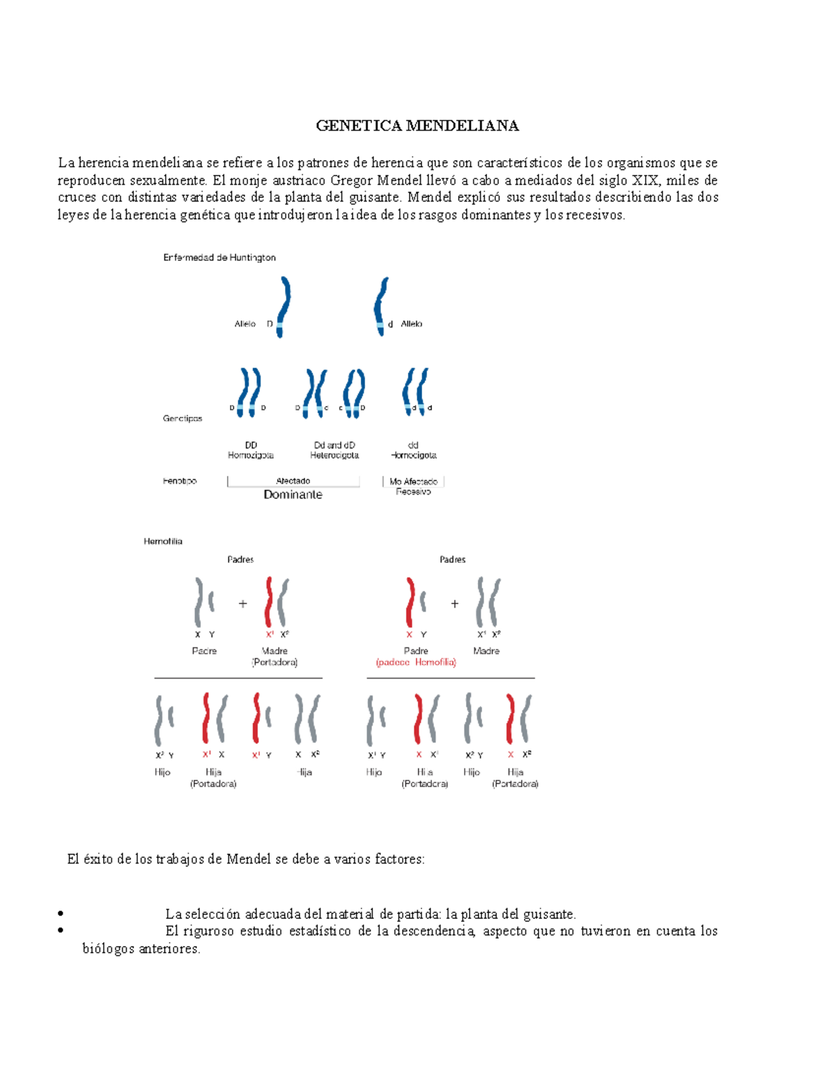 Lab 11 Genetica Medeliana - GENETICA MENDELIANA La Herencia Mendeliana ...