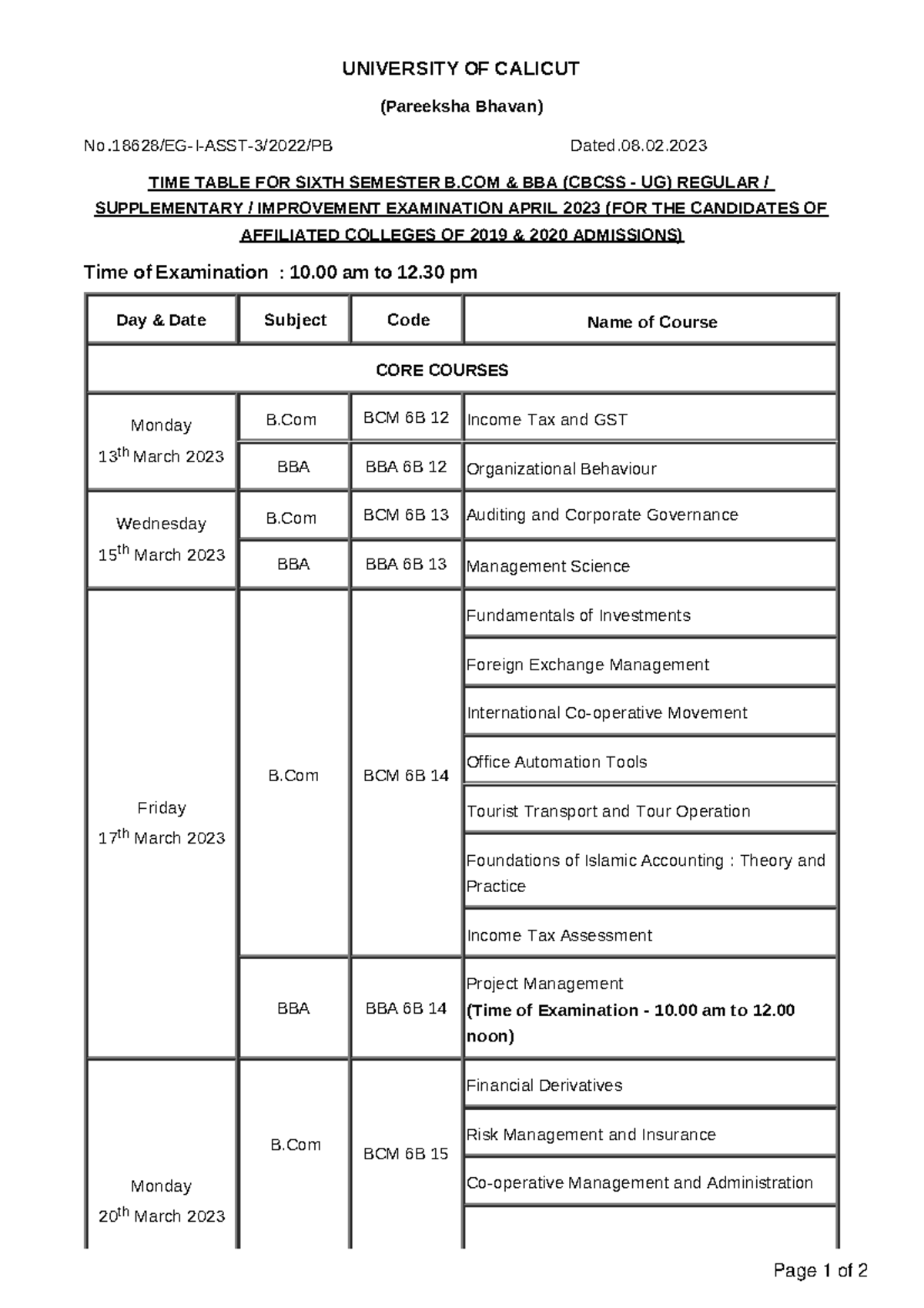 2023-02-09 12 26 14 Time7441 - UNIVERSITY OF CALICUT (Pareeksha Bhavan ...