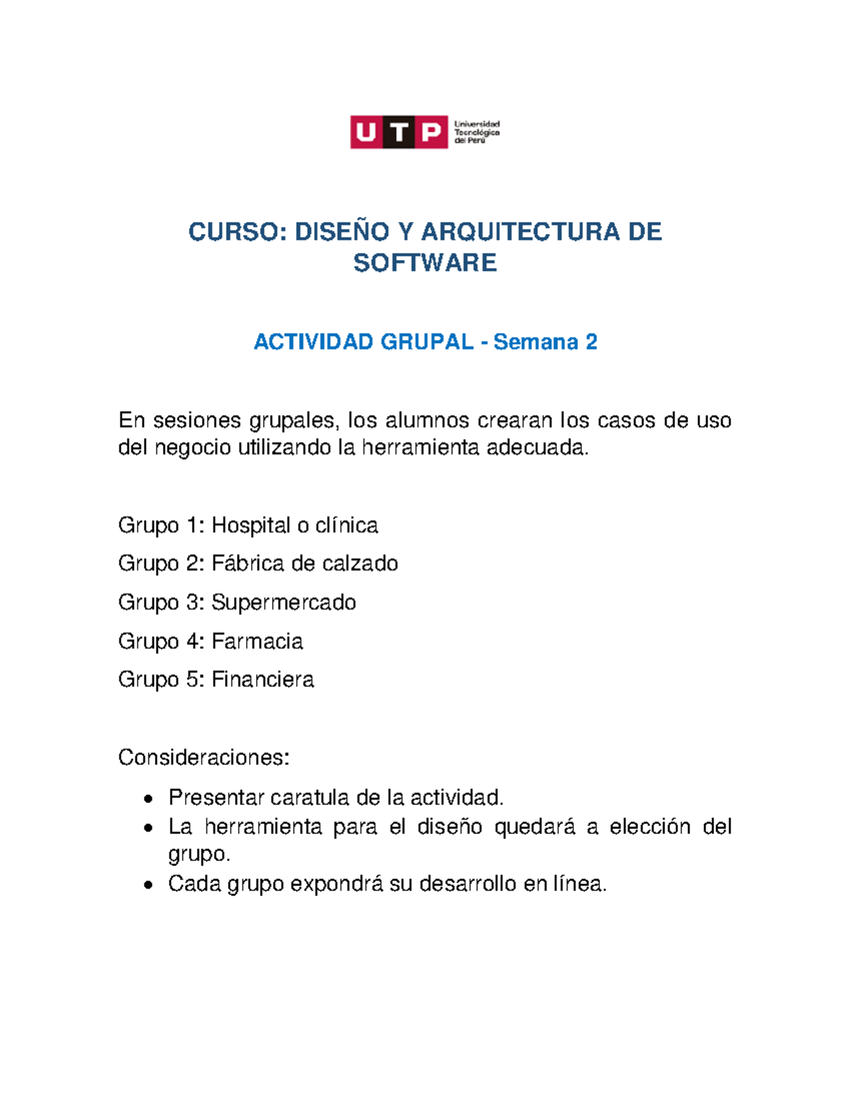 Actividad 1 Arquitectura de Software S2 - Diseño y Arquitectura de ...