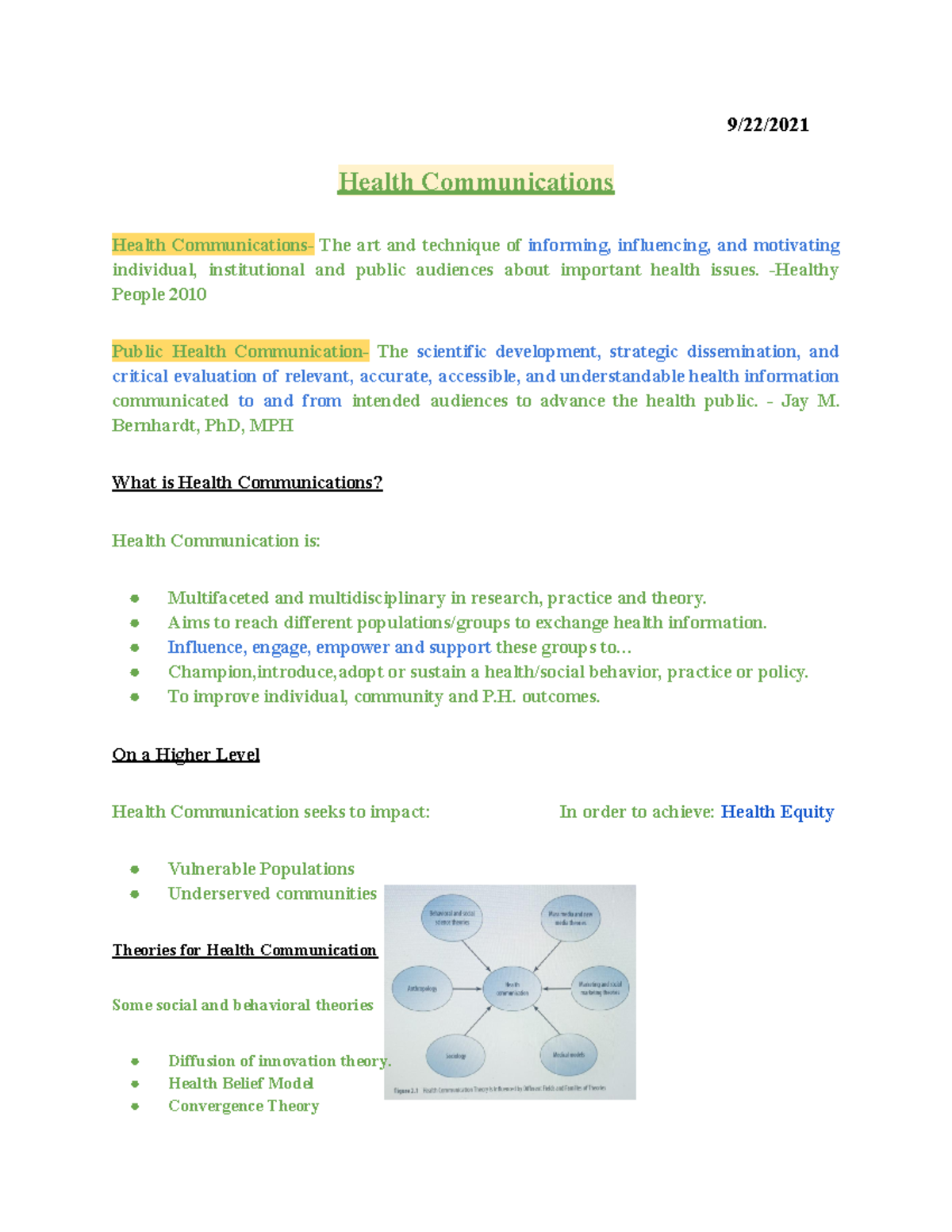 Health and Society Lecture 4 - 9/22/ Health Communications Health ...