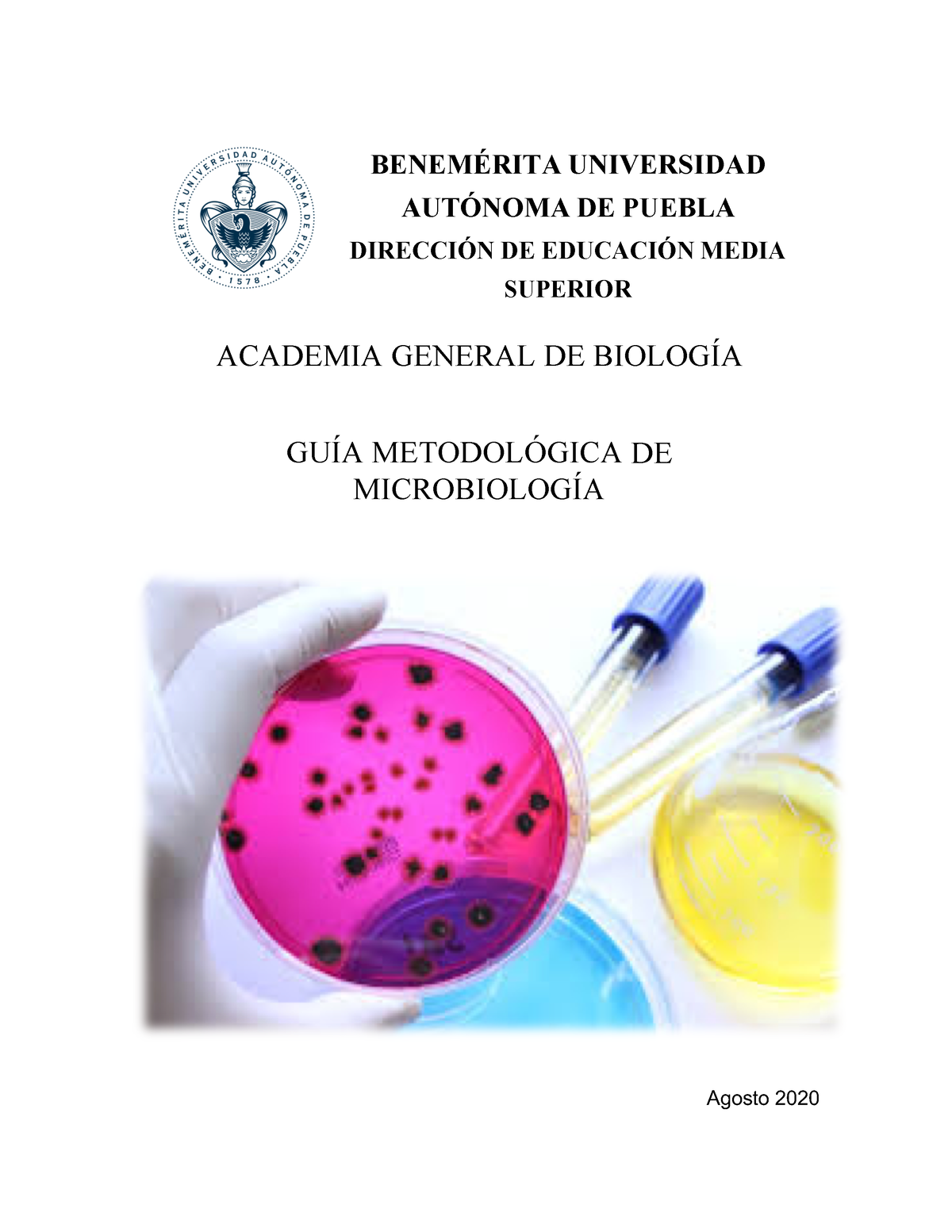 Gu A Microbiolog A Escolae Benem Rita Universidad Aut Noma De Pue