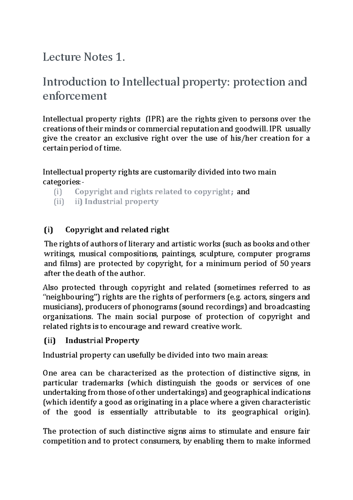 Lecture Notes 1 Intro To IP 2022 Nov - Lecture Notes 1. Introduction To ...