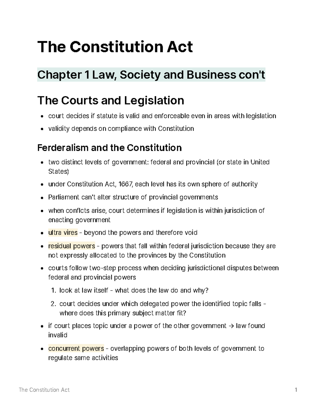 The Constitution Act - Chapter 1 - The Constitution Act 1 The ...