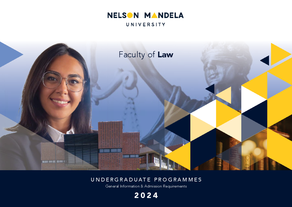 2024 Faculty of Law UG guide - Faculty of Law U N D E R G R A D U A T E ...