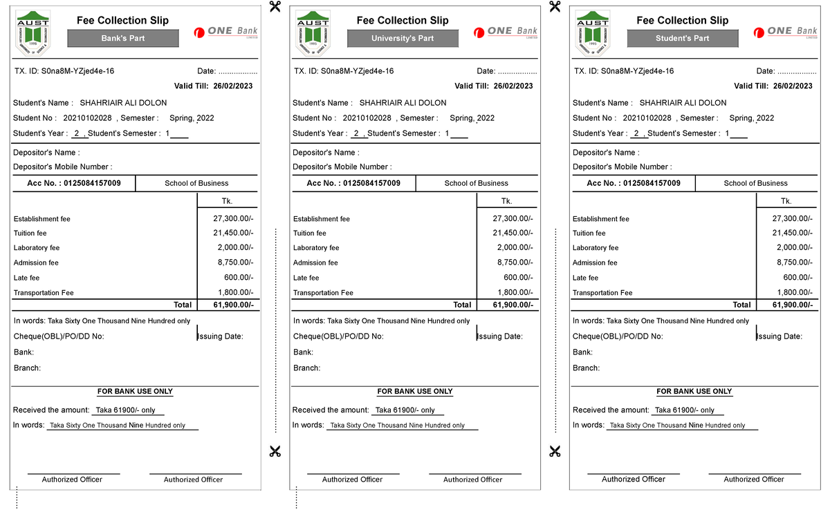 Deposit-slip-S0na8M-YZjed 4e-16 (1) (1) - Fee Collection Slip Bank's ...