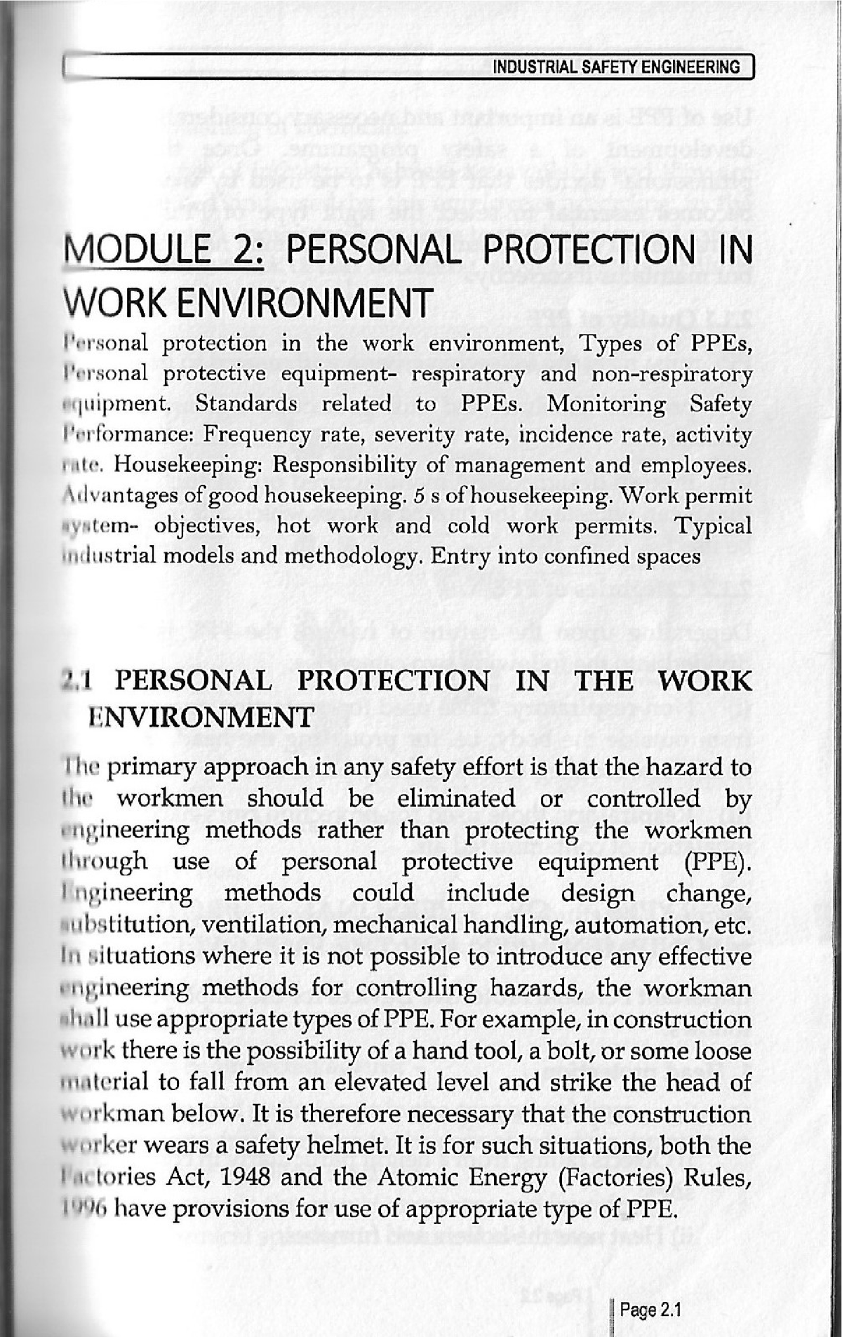 Module 2 - Its Study Material - Industrial Safety Engineering - Studocu