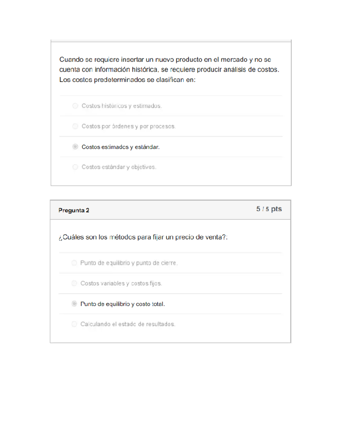 Parcial 11 - Preparación del examen - Costos y Presupuestos - Studocu