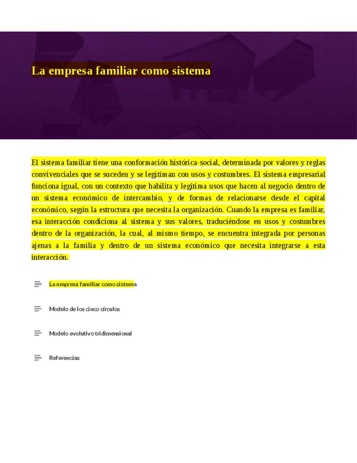La empresa familiar como sistema - El sistema familiar tiene una ...