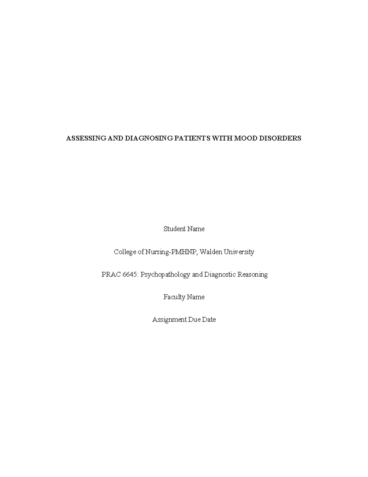 PRAC 6645 Comprehensive Psychiatric Evaluation Template rev 12.2022 ...