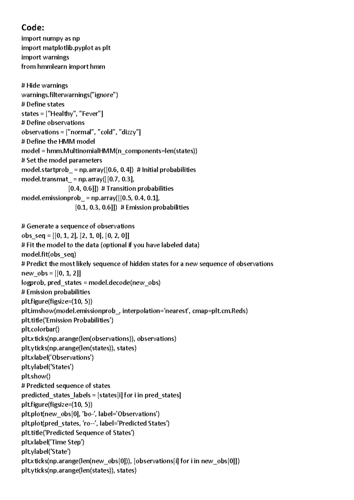 AAI EXP(1,2) Output - Experiment and Practicals - Code: import numpy as ...