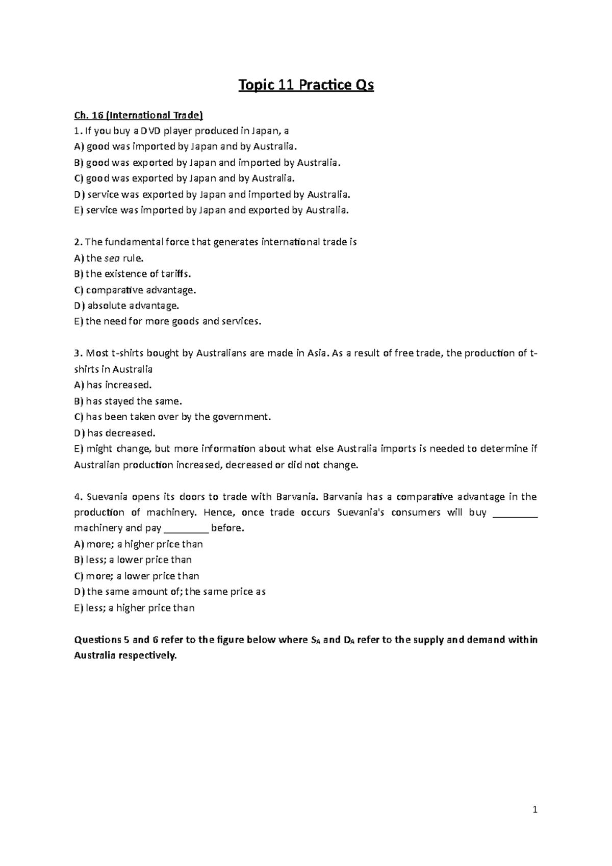 Topic 11 Qs - Week 11 - Topic 11 Practice Qs Ch. 16 (International ...
