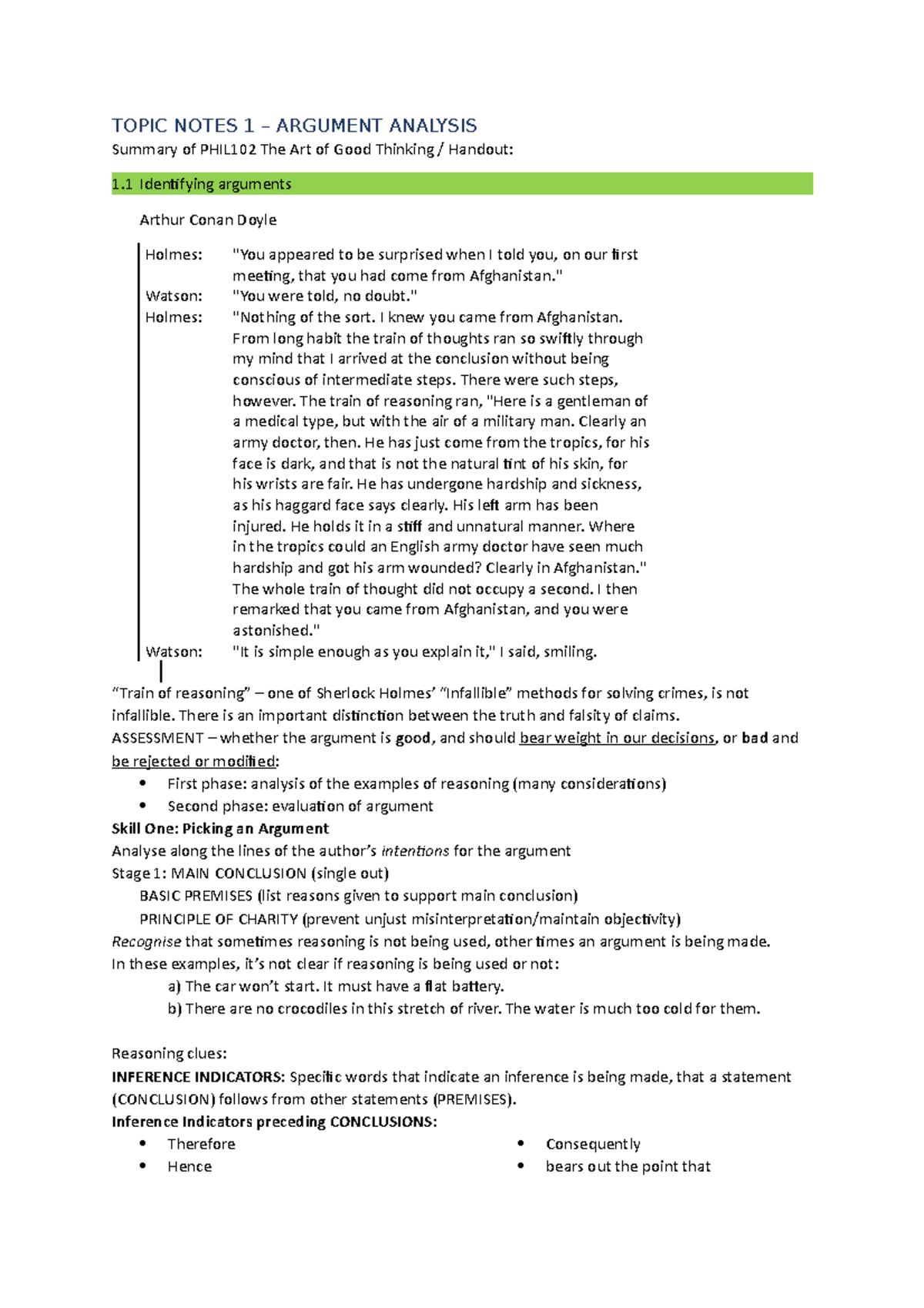 Topic 1 Course Notes (Lecture 1 Notes + Reading Summary) - TOPIC NOTES ...