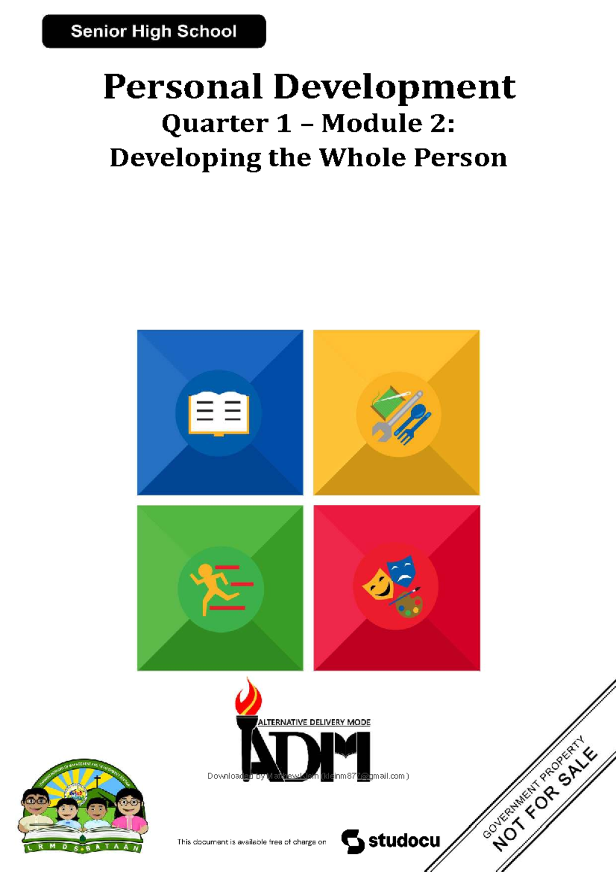 Personal development m2 - Personal Development Quarter 1 – Module 2 ...