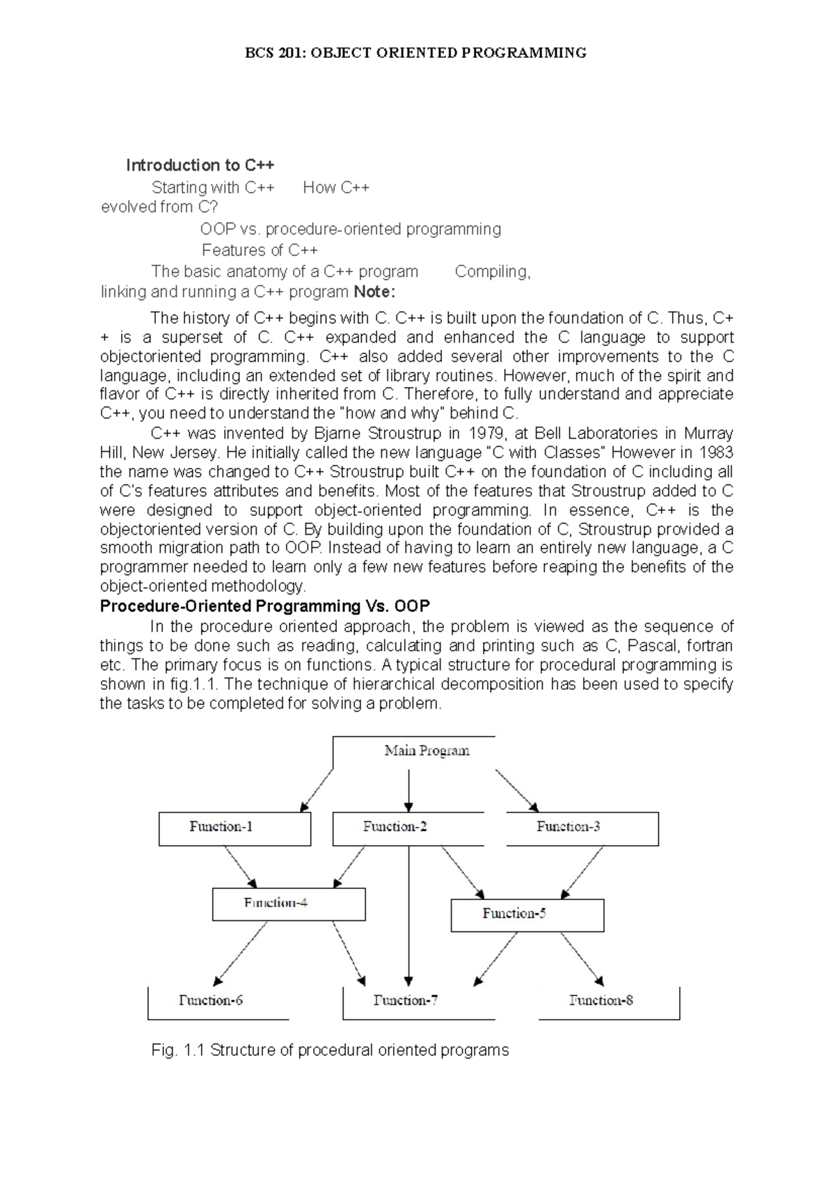 Object Oriented Programming - Introduction to C++ Starting with C++ How ...