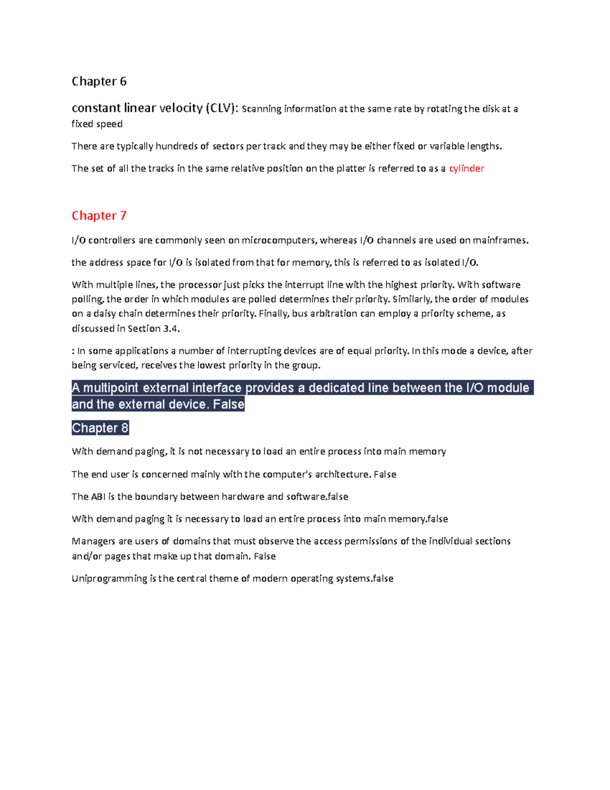 Csiquizlet ccjjhch Chapter 6 constant linear velocity (CLV