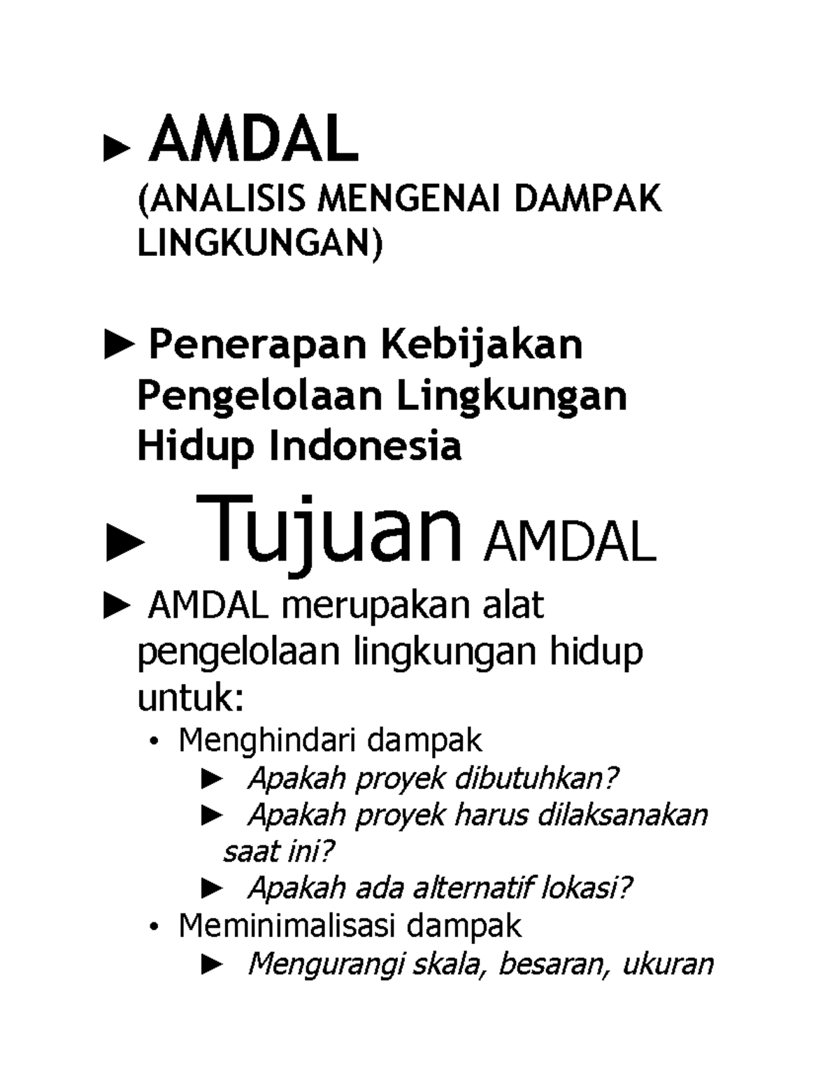 Analisis Mengenai Dampak Lingkungan - AMDAL (ANALISIS MENGENAI DAMPAK ...